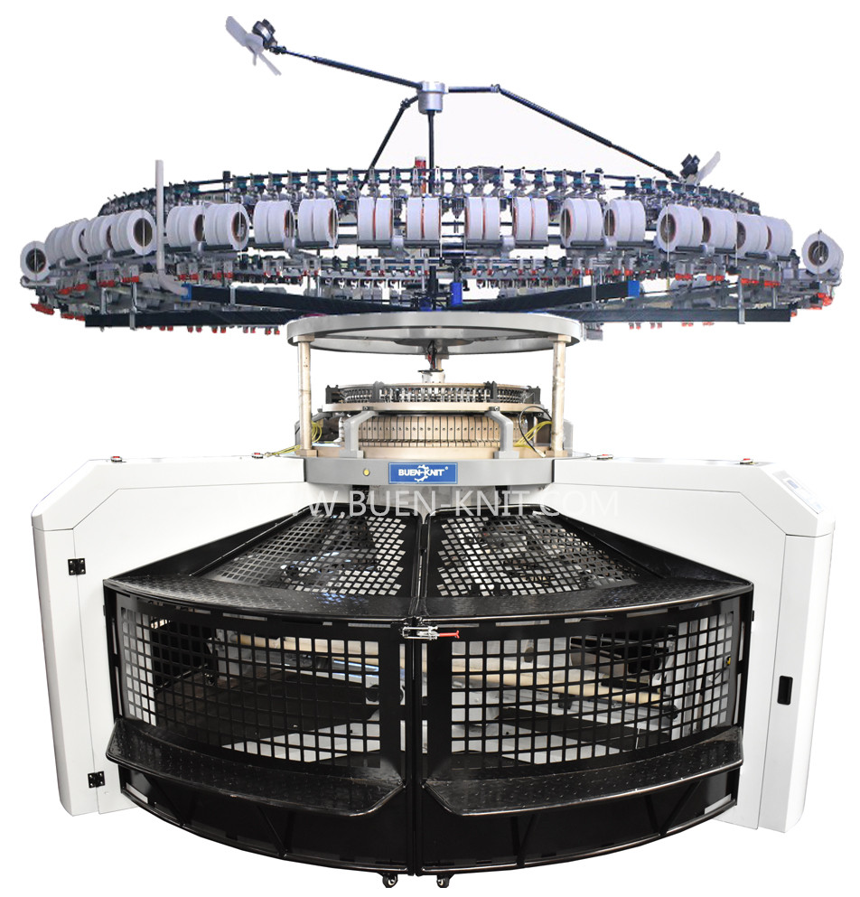 Máquinas circulares de jersera con tejido abierto
